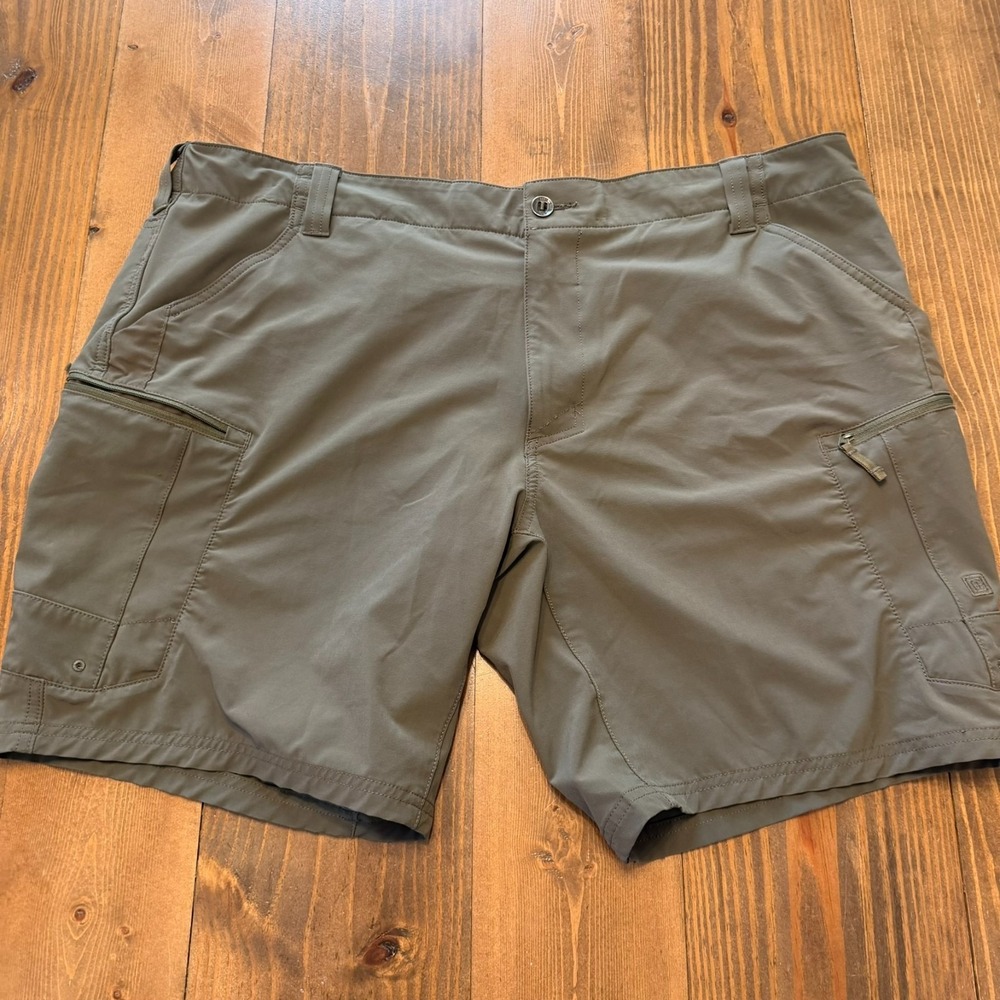 5.11 Tactical Shorts Mens 42 Gray Trail 9" Outdoor Performance Stretch Casual